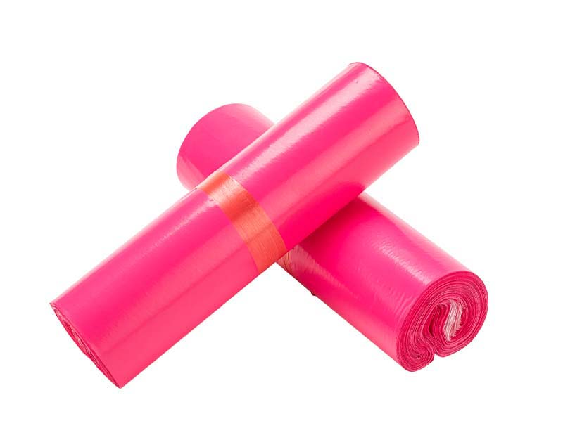 乌兰察布玫红色快递袋-02